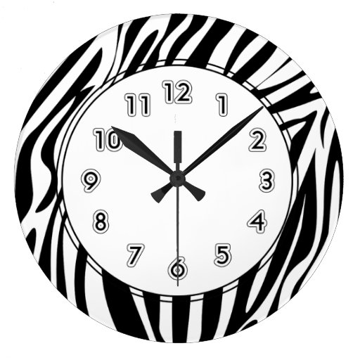 Zebra Stripes Wildlife Clocks | Zazzle