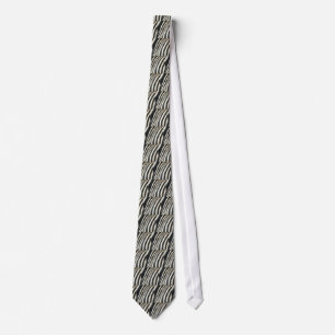 zebra stripey neck tie