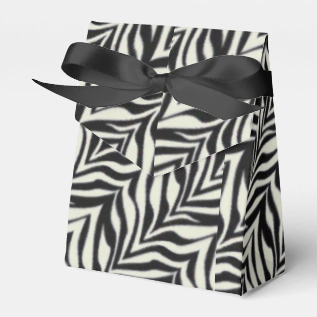 Zebra Stripped Custom Favor Box (Front Side)