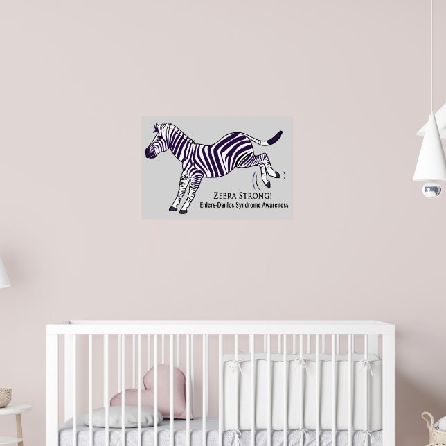 CafePress Ehlers-Danlos Syndrome Zebra Sticker - 3x3 Or 5x5 Inch Vinyl Bumper Decal, Durable & Weatherproof
