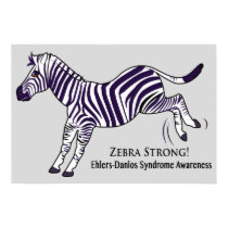 Zebra Strong Ehlers-Danlos Syndrome Poster