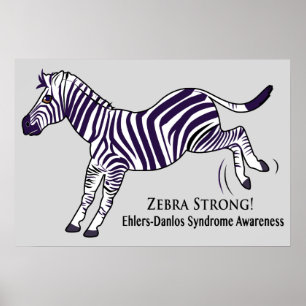 Zebra Strong Ehlers-Danlos Syndrome Poster
