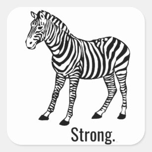 Zebra Strong Square Sticker
