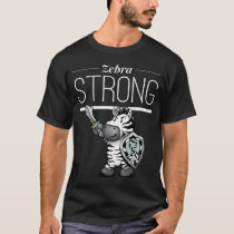 Zebra Strong T-Shirt For Ehlers Danlos Syndrome Aw