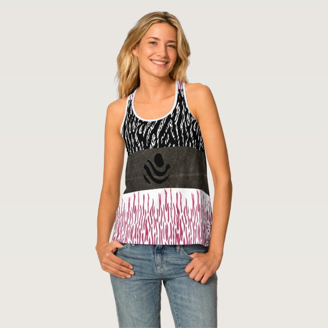 Zebra Style Fashion Tank Top (Front Full)