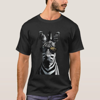Zebra Sunglasses Artwork African Animal Lover Safa T-Shirt