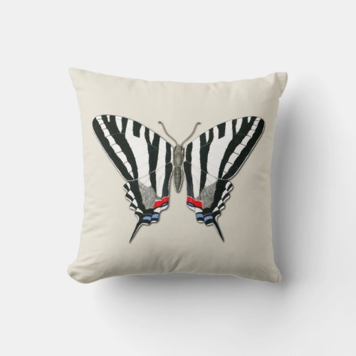 Zebra Swallowtail Butterfly Pillow