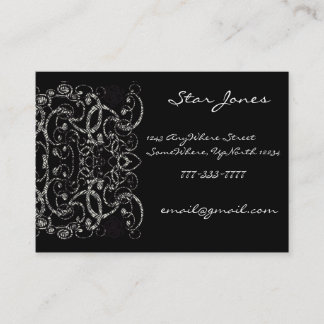 Zebra Swirls - Business Card