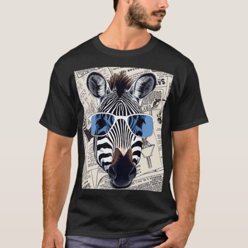 zebra t_shirts cute wild animal pattern  T_Shirt