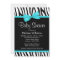 Zebra Teal Blue Printed Bow Baby Shower