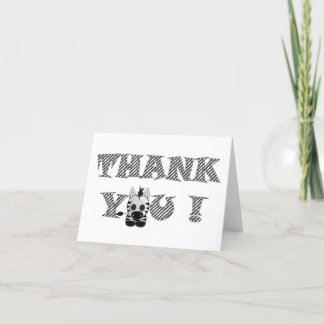 Zebra Thank You Card