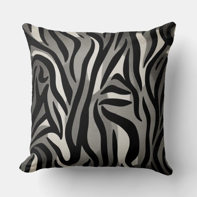 Zebra Throw Pillow (Front)