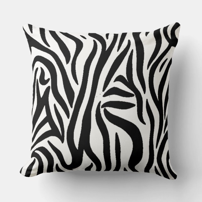 Zebra Throw Pillow (Front)