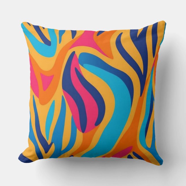 Zebra Throw Pillow (Front)