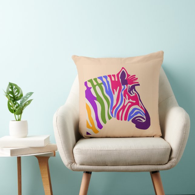 Zebra Throw Pillow (Chair)