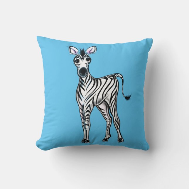 Zebra Throw Pillow (Front)