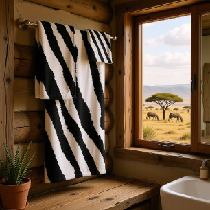 Zebra Towels Trendy Animal Print Pattern
