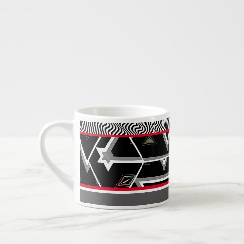 Zebra Trim Geo Pyramid  Espresso Cup