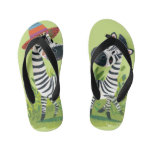Zebra Twins in the Wild  Kid&#39;s Flip Flops