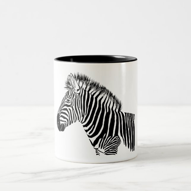 Zebra Two-Tone Coffee Mug (Center)