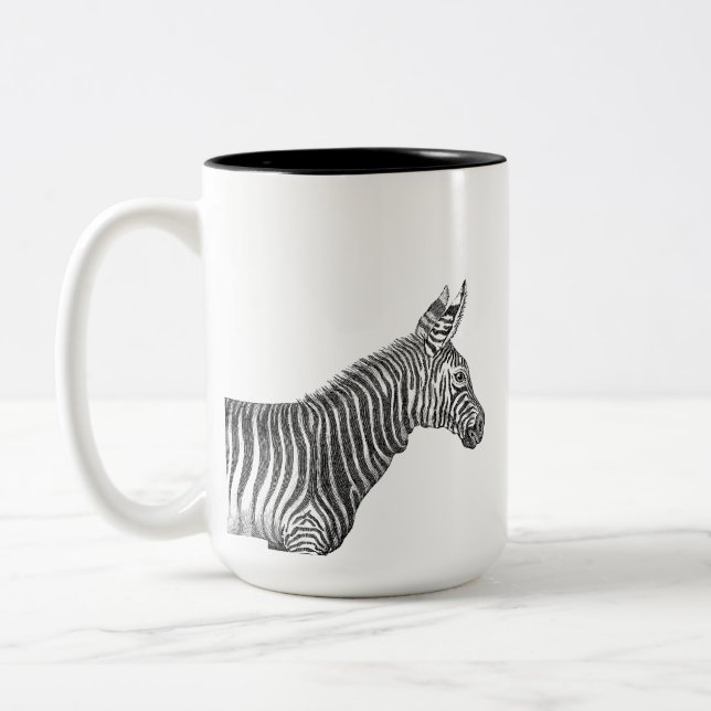 Zebra Two-Tone Coffee Mug (Left)