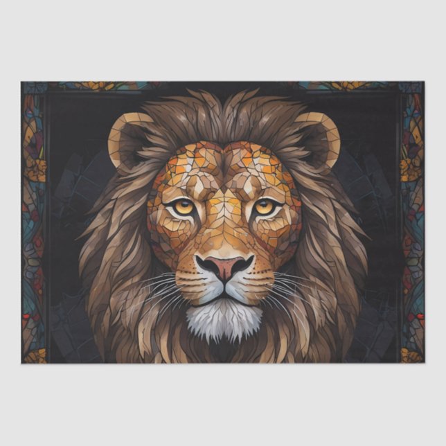 Zebra Vibrant Mosaic Tissue Paper (Front)