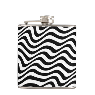 Zebra Vinyl Wrapped  Flask