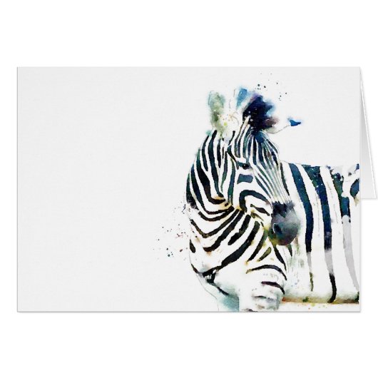 Zebra Watercolor (Front Horizontal)