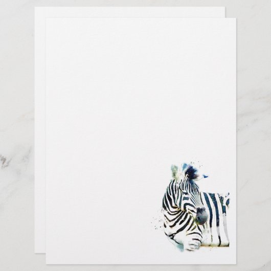 Zebra Watercolor (Front/Back)