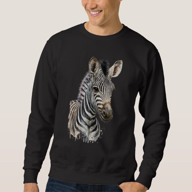 Zebra Watercolor Sweatshirt (Front)