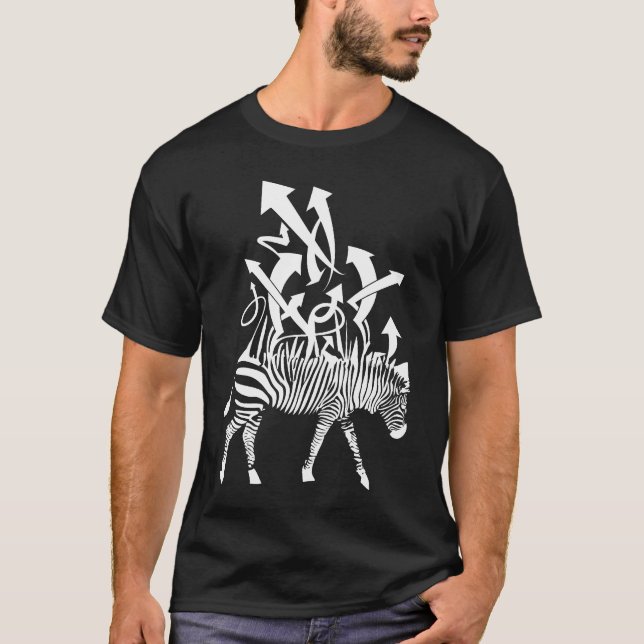 Zebra-white-for-dark-shirts T-Shirt (Front)