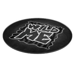 Zebra Wild me Black and Gray Cutting Board