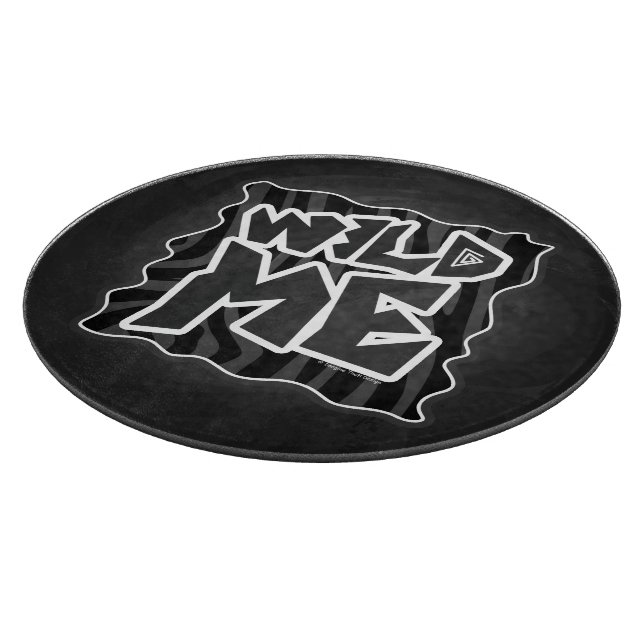 Zebra Wild me Black and Gray Cutting Board (Corner)