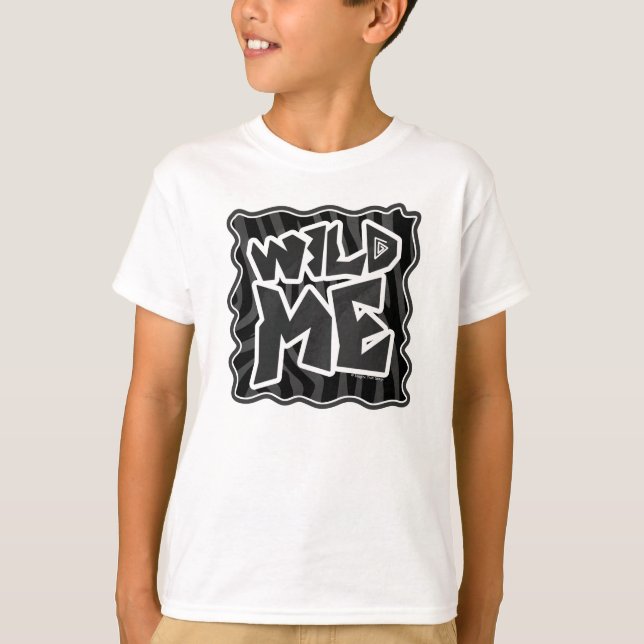 Zebra Wild me Black and Gray T-Shirt (Front)
