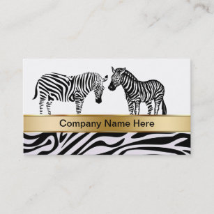 Zebra Wildlife Business Cards