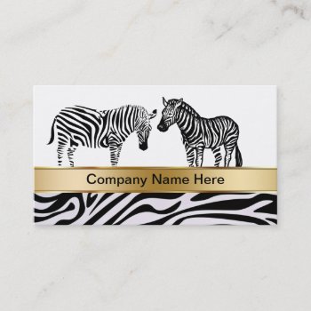 Zebra Wildlife Business Cards by Luckyturtle at Zazzle