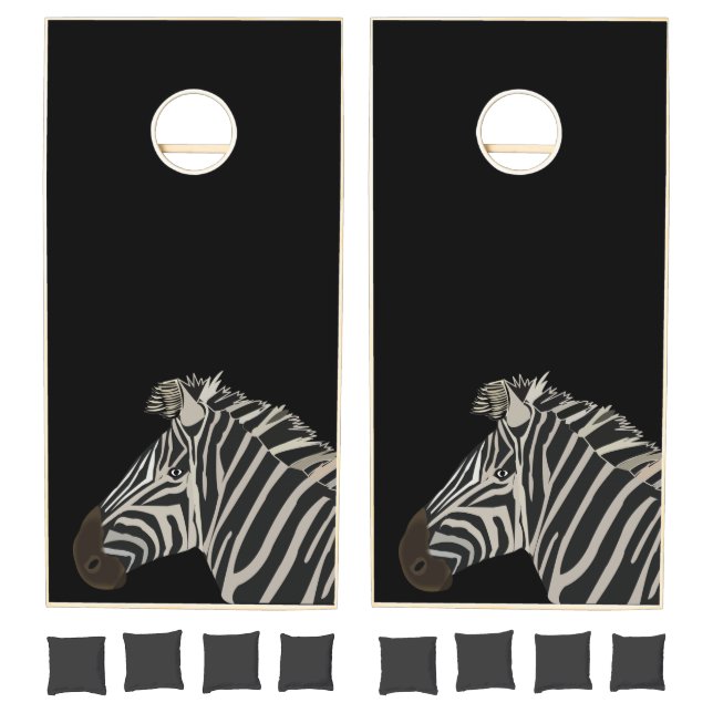 Zebra Wildlife Safari Cornhole Set (Set)