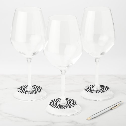 Zebra Wine Glass Scallop  Wine Glass Tag