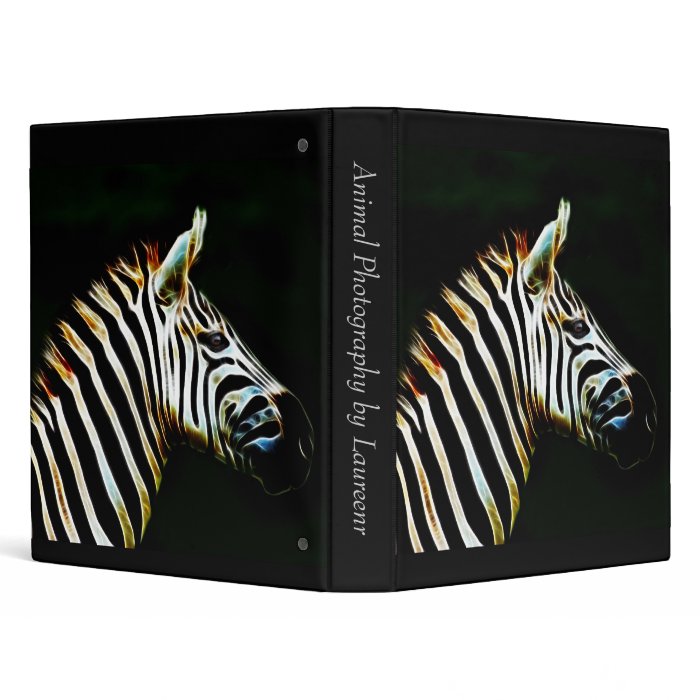 Zebra with black and white stripes in Africa Vinyl Binder