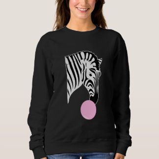 Zebra With Chewing Gum Sweatshirt