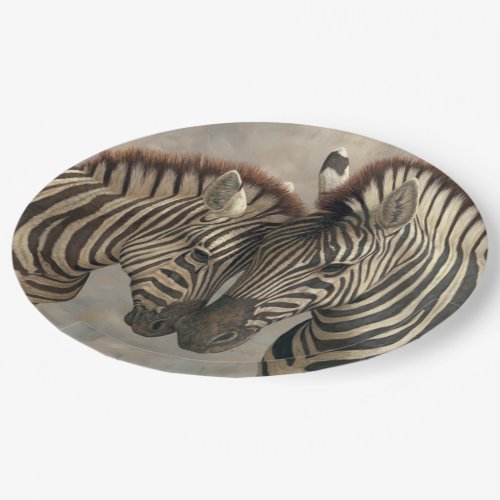 Zebra with Colt Paper Plates