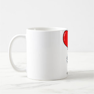 Zebra With Heart Balloon Valentines Day Zebra   Coffee Mug