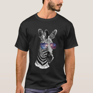 Zebra with Sunglasses Safari Artwork African Anima T-Shirt