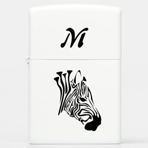 Zebra with Twisted Black Stripes Zippo Lighter