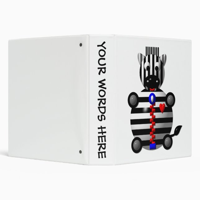 Zebra with Zipper Binder (Background)