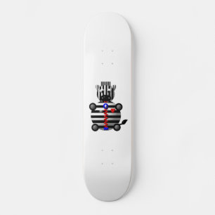 Zebra with Zipper Skateboard Deck