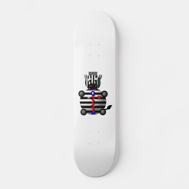 Zebra with Zipper Skateboard Deck (Front)