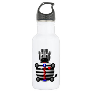 Zebra with Zipper Stainless Steel Water Bottle