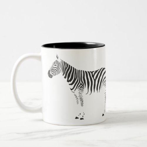 Zebra Wrap Around Two_Tone Coffee Mug