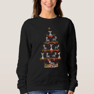 Zebra Xmas Holiday Santa Zebra Christmas Tree Sweatshirt